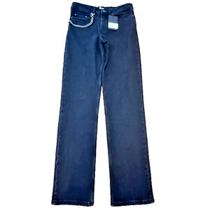 The Kooples Black CHAIN Straight Leg Jean Unisex PARIS 29 x 30 -EU 28 $235 NEW